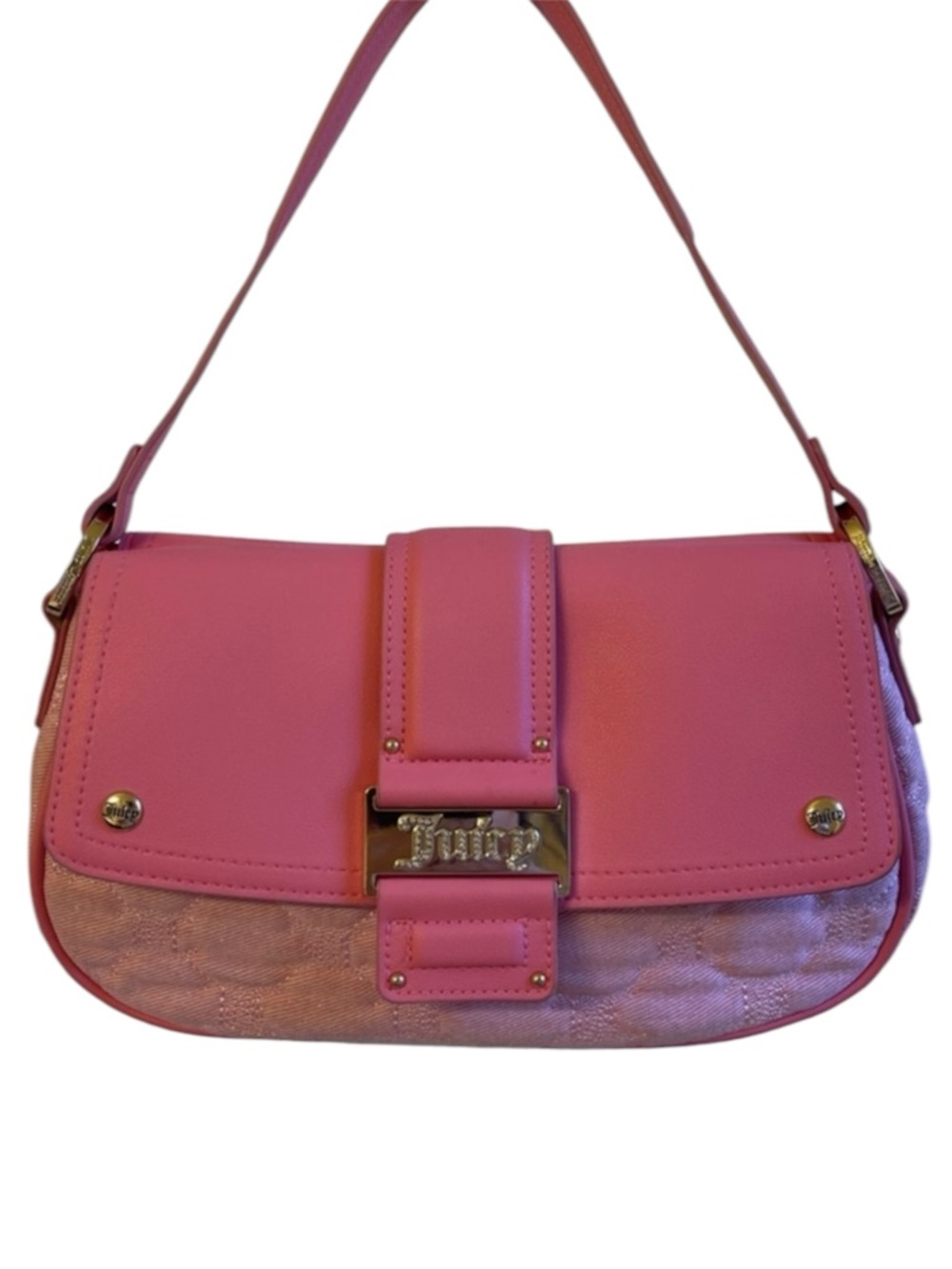 JUICY COUTURE y2 Cute Flap Convertible Purse Pink Lemonade ***